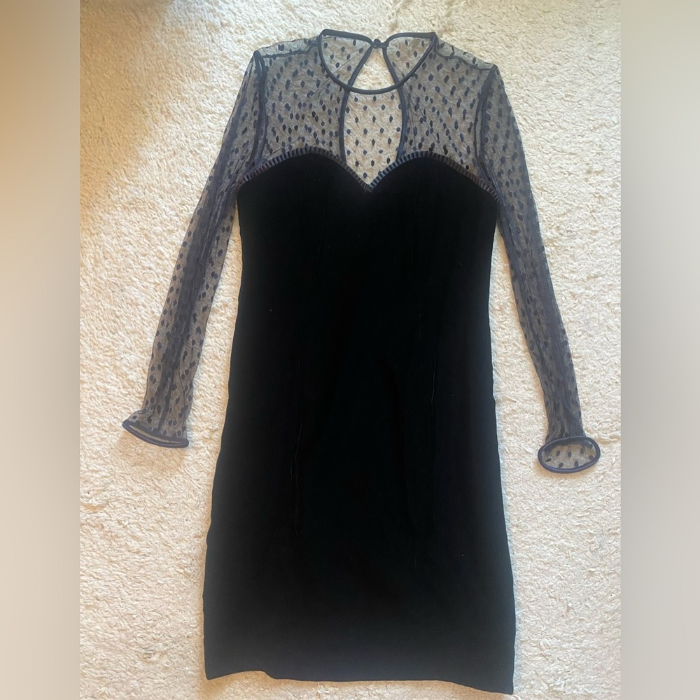 Vtg velvet mesh dress